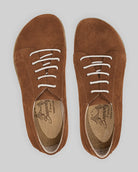 Side view Tan Barefoot Sneaker - Calf Leather Zero Drop | Bespoky