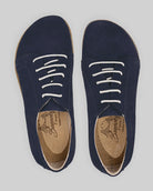 Side view Navy Barefoot Sneaker - Calf Leather Zero Drop | Bespoky
