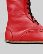 Top view Red Barefoot Boot - Handcrafted Calf Leather | Bespoky