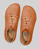 Side view Orange Barefoot Sneaker - Calf Leather Zero Drop | Bespoky