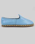 Top view Baby Blue Yemeni Shoes - Handcrafted Calf Leather | Bespoky