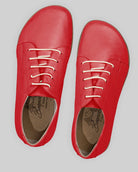 Side view Red Barefoot Sneaker - Calf Leather Zero Drop | Bespoky