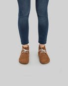 Pair Tan Nubuck Ankle Boots - Barefoot Wide Toe Calf Leather | Bespoky