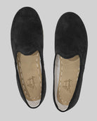 Side view Black Suede Yemeni Shoes - Calf Leather Zero Drop | Bespoky