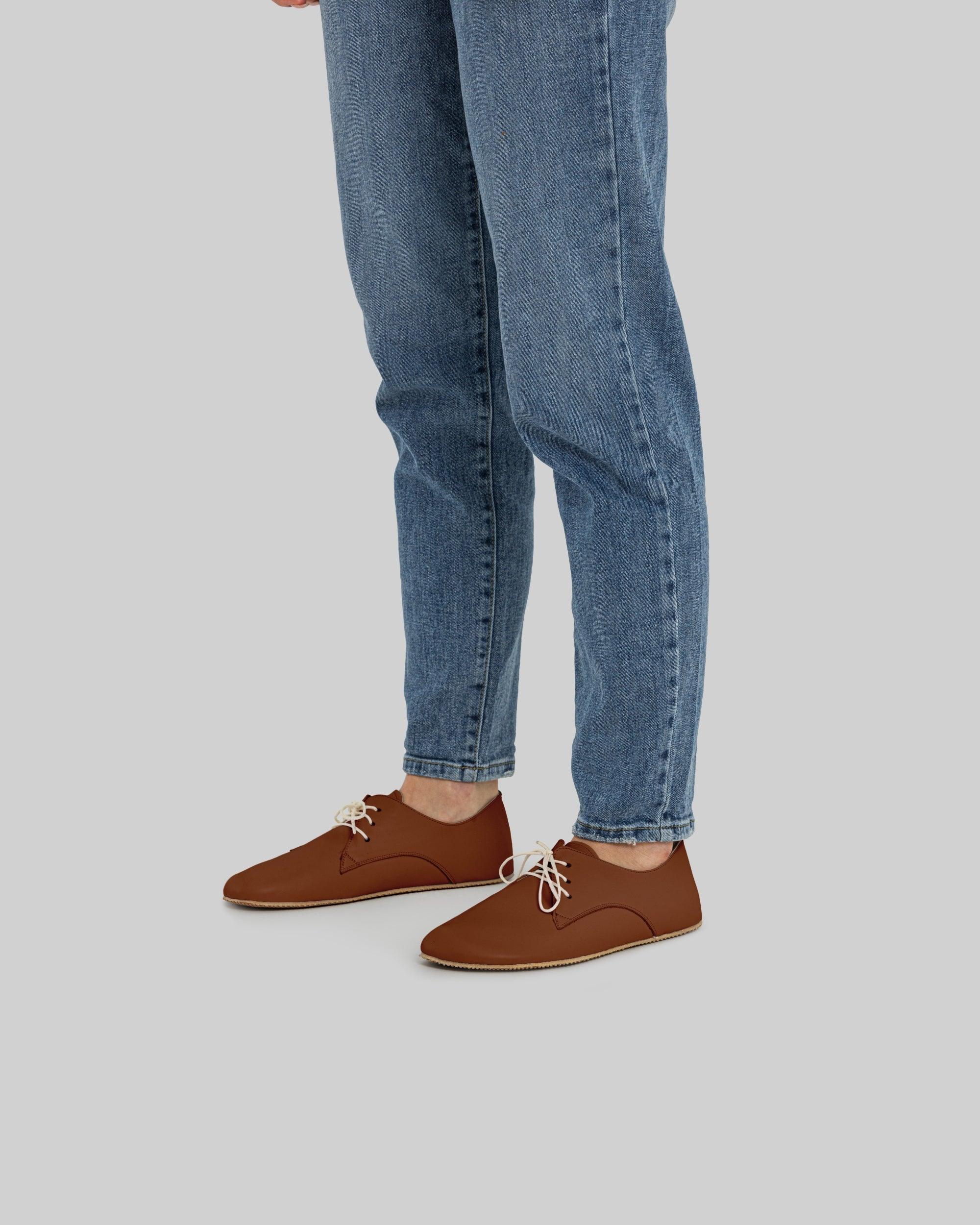 Close-up calf leather - Dark Brown Oxford Shoes Detail | Bespoky
