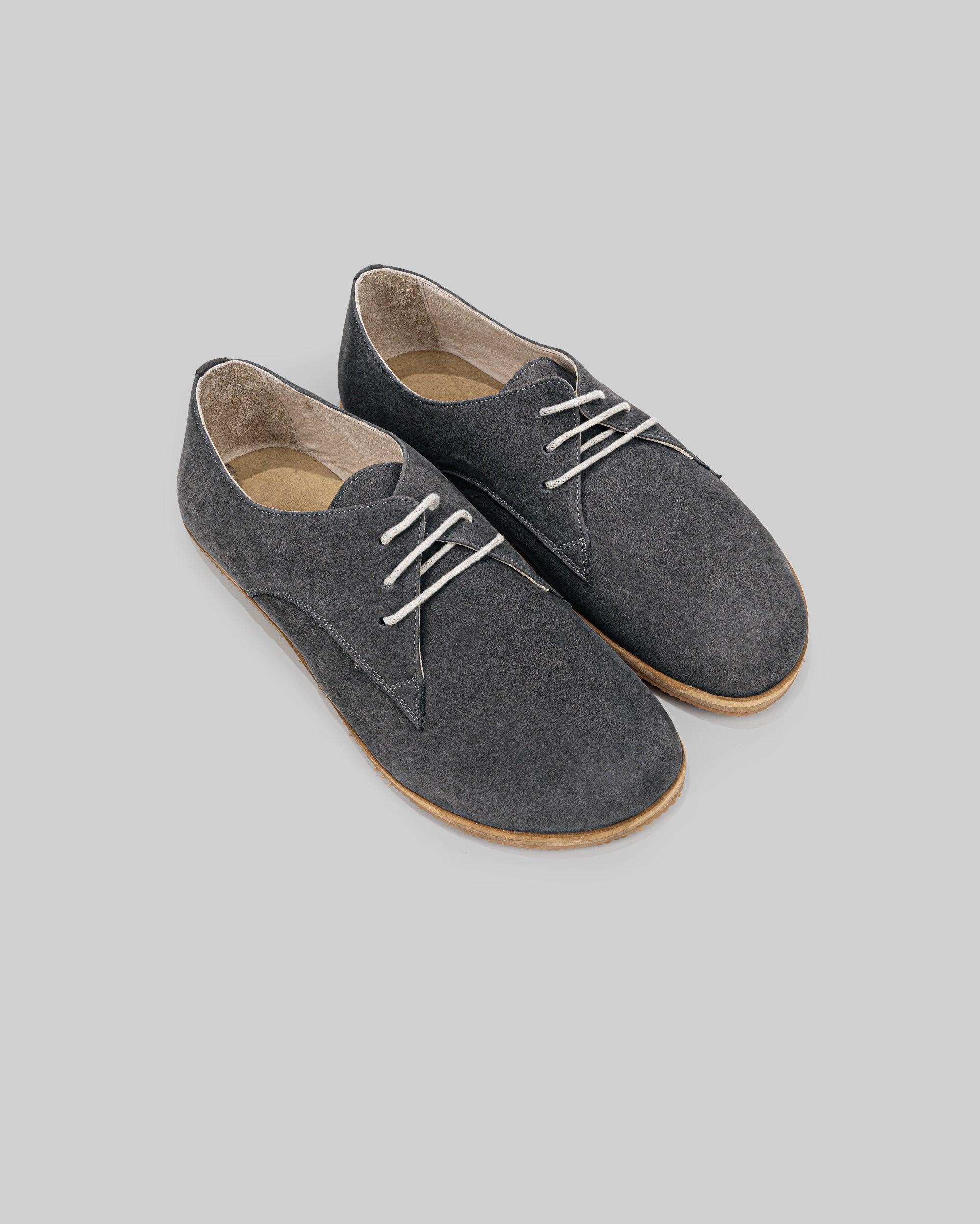 Women's Smoked Oxford Shoes - Handcrafted Calf Leather Wide Toe Box | Bespoky