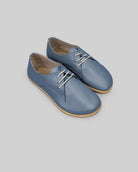 Men's Jean Blue Oxford Shoes - Handcrafted Calf Leather Wide Toe Box | Bespoky