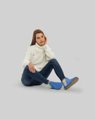 Close-up calf leather - Blue Suede Chelsea Boots Detail | Bespoky