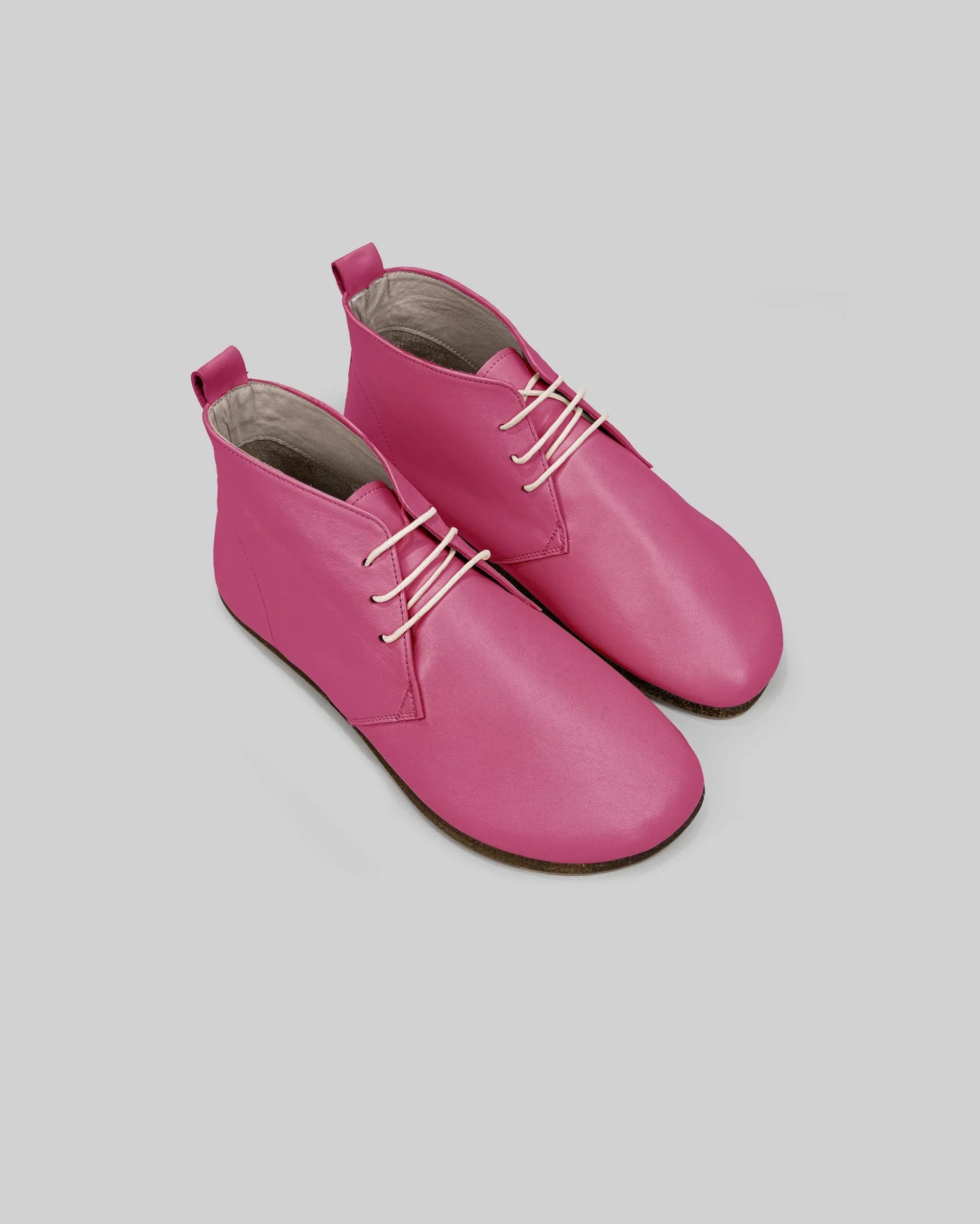 Men's Fuchsia Ankle Boots - Handcrafted Calf Leather Wide Toe Box | Bespoky