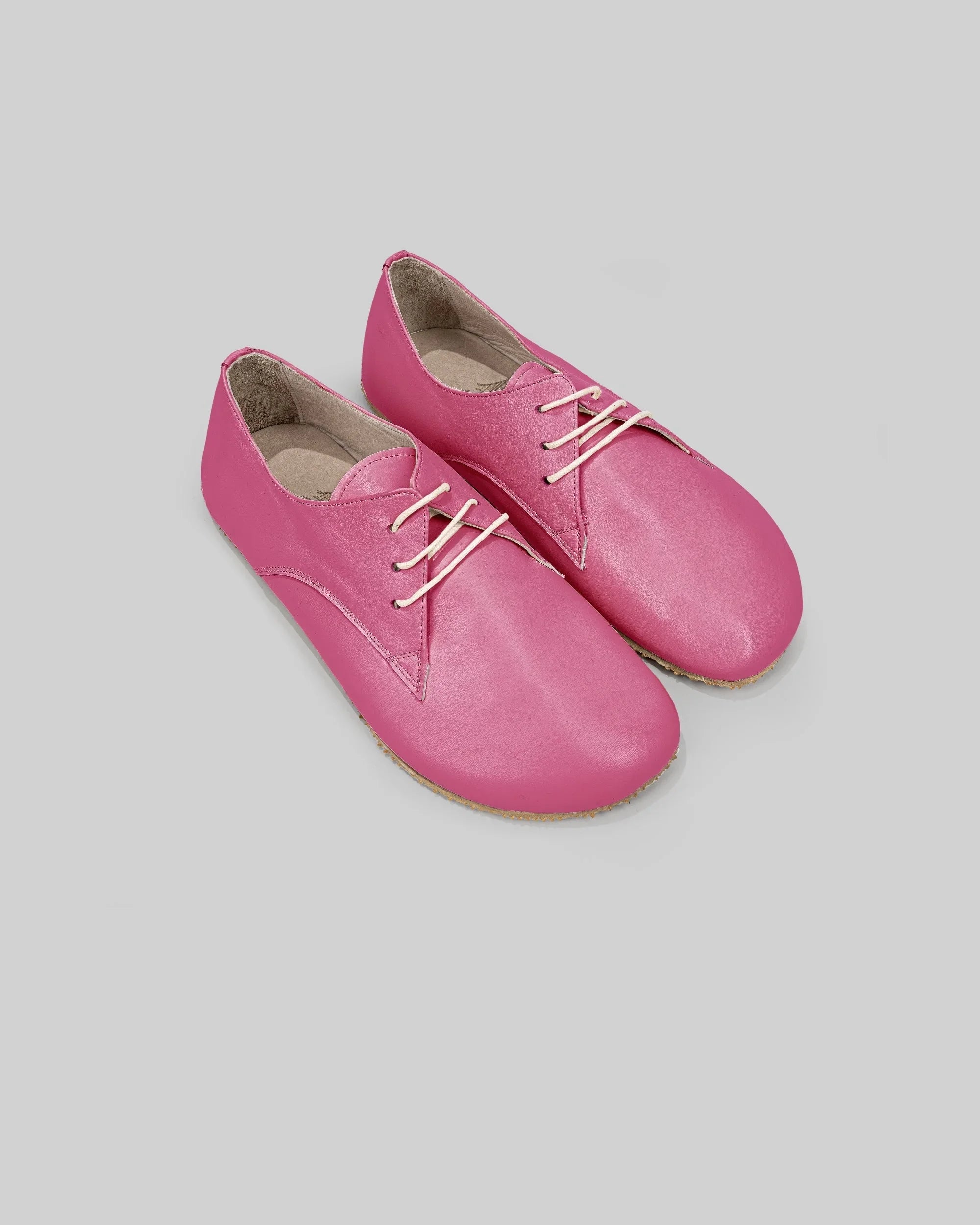 Men's Fuchsia Oxford Shoes - Handcrafted Calf Leather Wide Toe Box | Bespoky