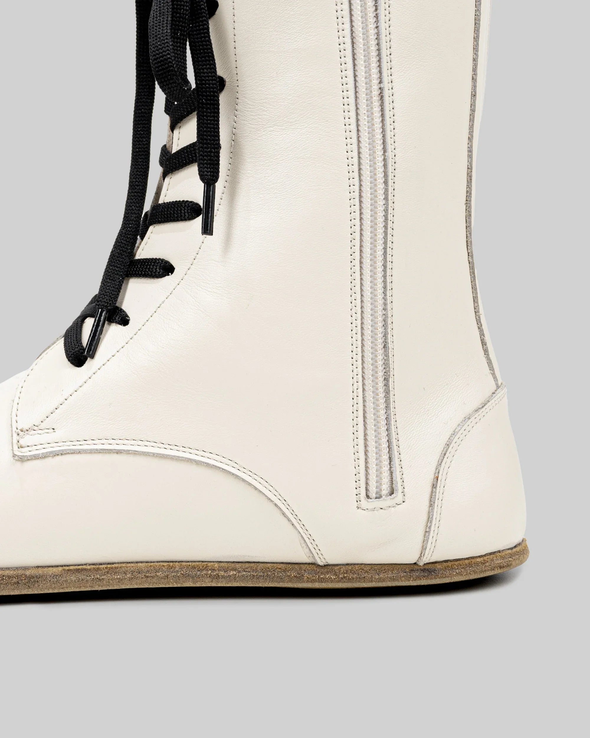 Top view Cream Barefoot Boot - Handcrafted Calf Leather | Bespoky