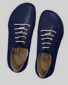 Side view Navy Blue Barefoot Sneaker - Calf Leather Zero Drop | Bespoky