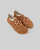 Men's Suede Oxford Shoes - Handcrafted Calf Leather Wide Toe Box | Bespoky
