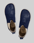 Side view Navy Blue Chelsea Boots - Calf Leather Zero Drop | Bespoky