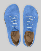 Side view Blue Suede Barefoot Sneaker - Calf Leather Zero Drop | Bespoky