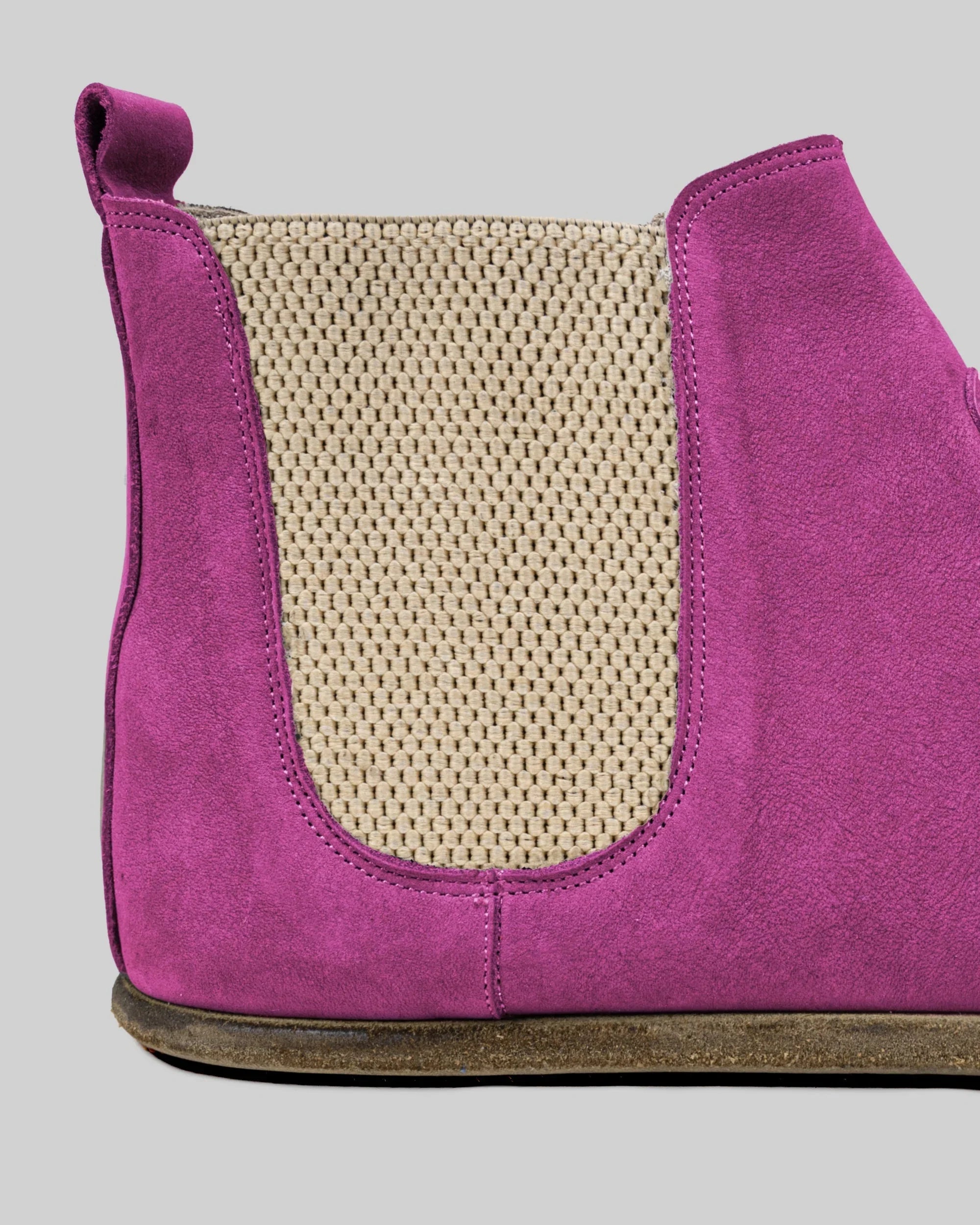 Top view Pink Nubuck Chelsea Boots - Handcrafted Calf Leather | Bespoky