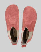 Side view Pink Suede Chelsea Boots - Calf Leather Zero Drop | Bespoky