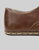 Detail Brown Oxford Shoes - Handcrafted Calf Leather Turkey | Bespoky