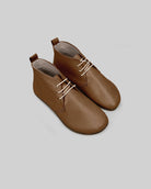 Women's Dark Tan Ankle Boots - Handcrafted Calf Leather Wide Toe Box | Bespoky