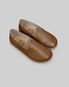 Men's Dark Tan Barefoot Yemeni - Handcrafted Calf Leather Wide Toe Box | Bespoky