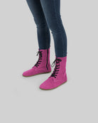 Men's Pink Nubuck Barefoot Boot - Handcrafted Calf Leather Wide Toe Box | Bespoky