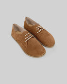 Men's Tan Suede Oxford Shoes - Handcrafted Calf Leather Wide Toe Box | Bespoky