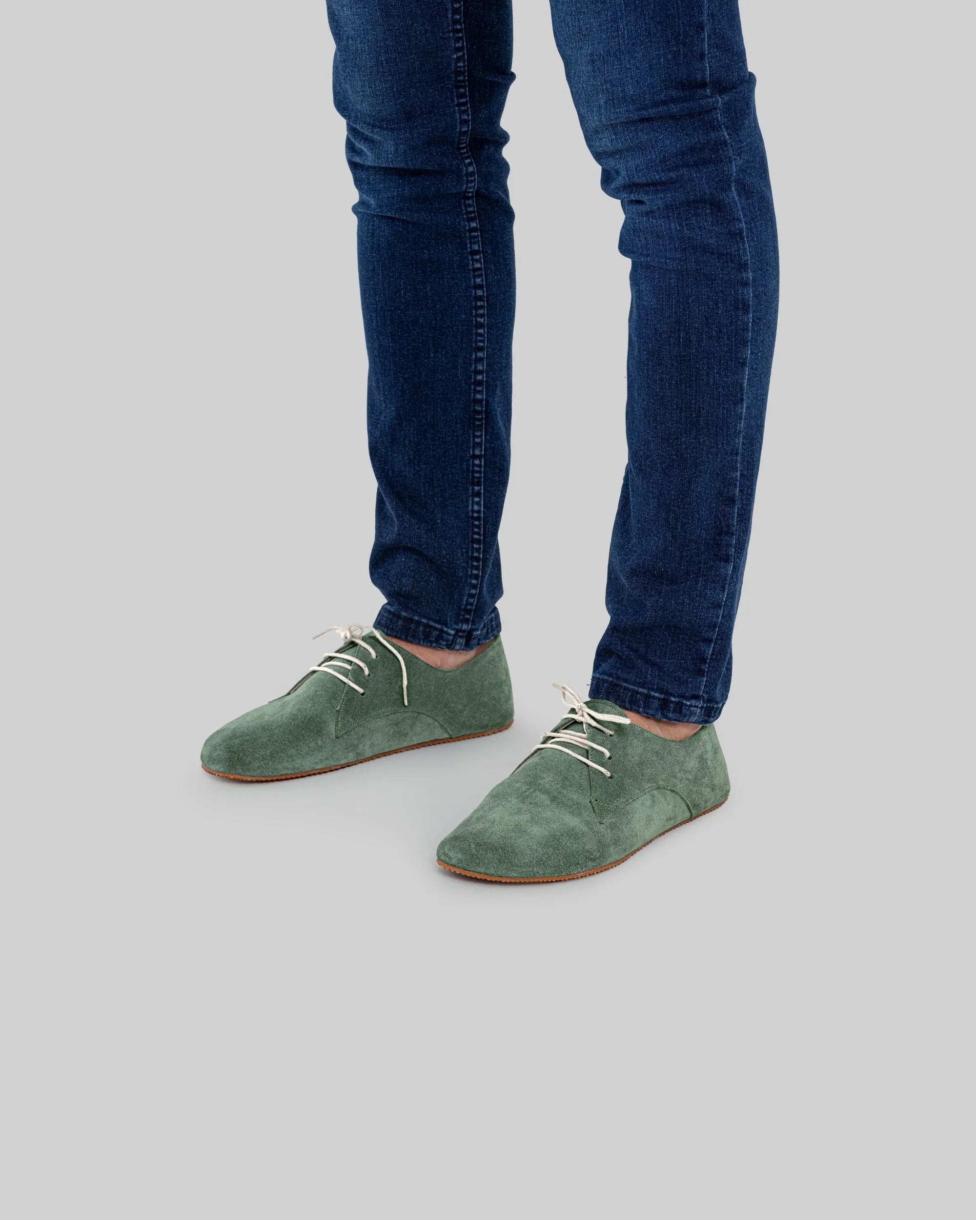 Detail Green Oxford Shoes - Handcrafted Calf Leather Turkey | Bespoky