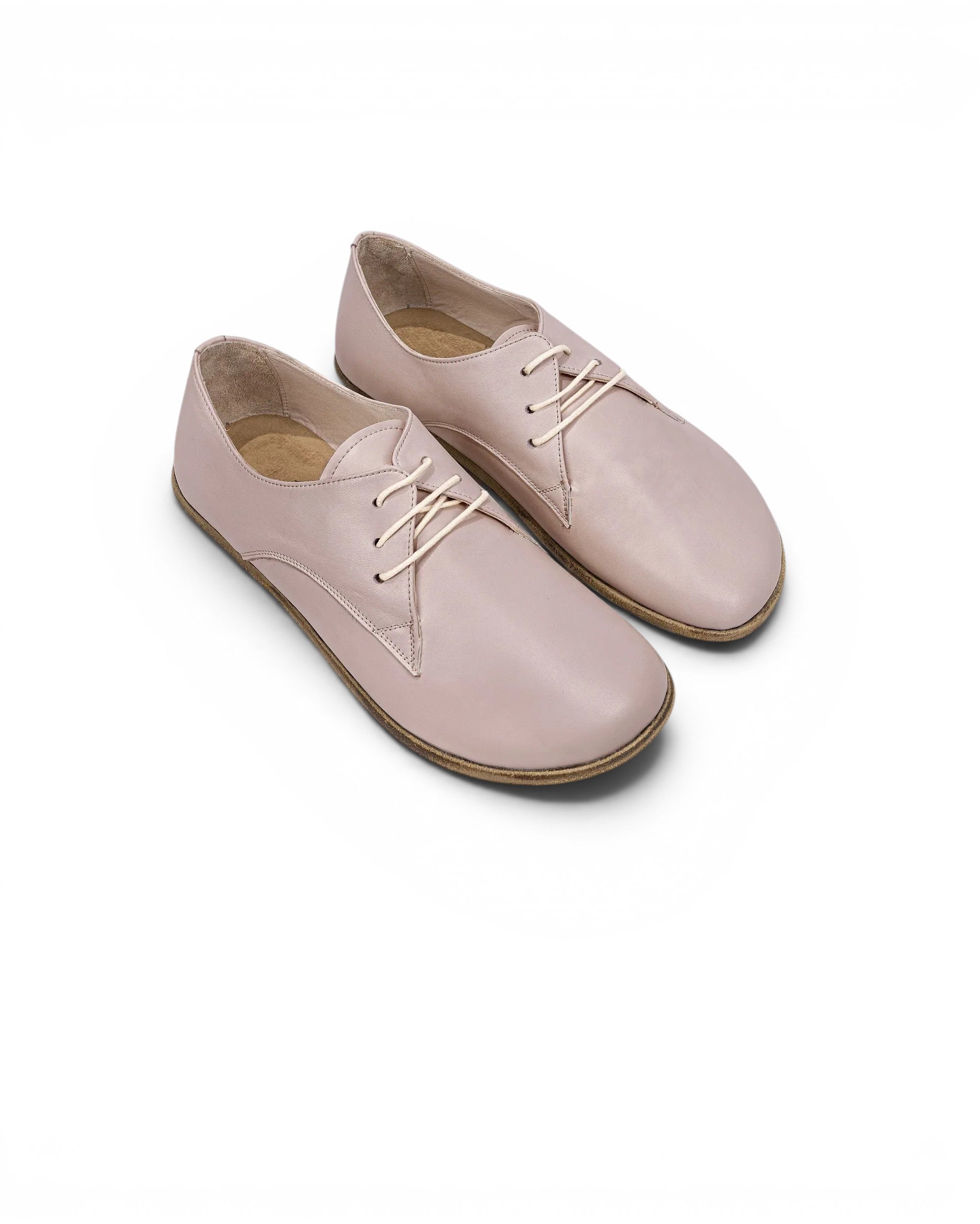Women's Pink Oxford Shoes - Handcrafted Calf Leather Wide Toe Box | Bespoky