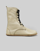 Pair Beige Barefoot Boot - Barefoot Wide Toe Calf Leather | Bespoky