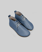 Women's Jean Blue Ankle Boots - Handcrafted Calf Leather Wide Toe Box | Bespoky