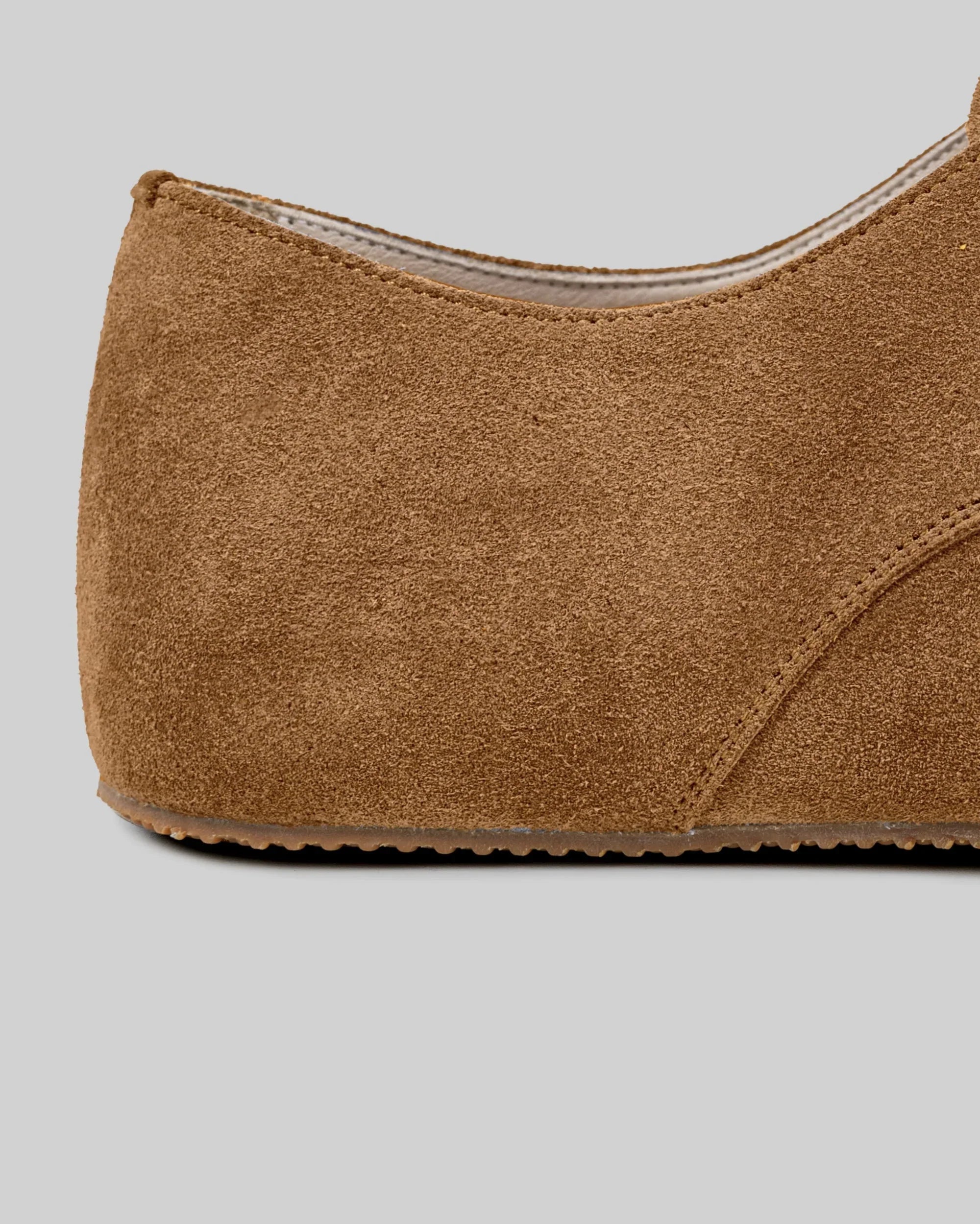 Top view Tan Suede Oxford Shoes - Handcrafted Calf Leather | Bespoky