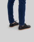 Detail Black Oxford Shoes - Handcrafted Calf Leather Turkey | Bespoky