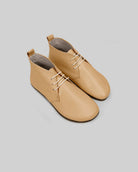 Men's Melon Yellow Ankle Boots - Handcrafted Calf Leather Wide Toe Box | Bespoky