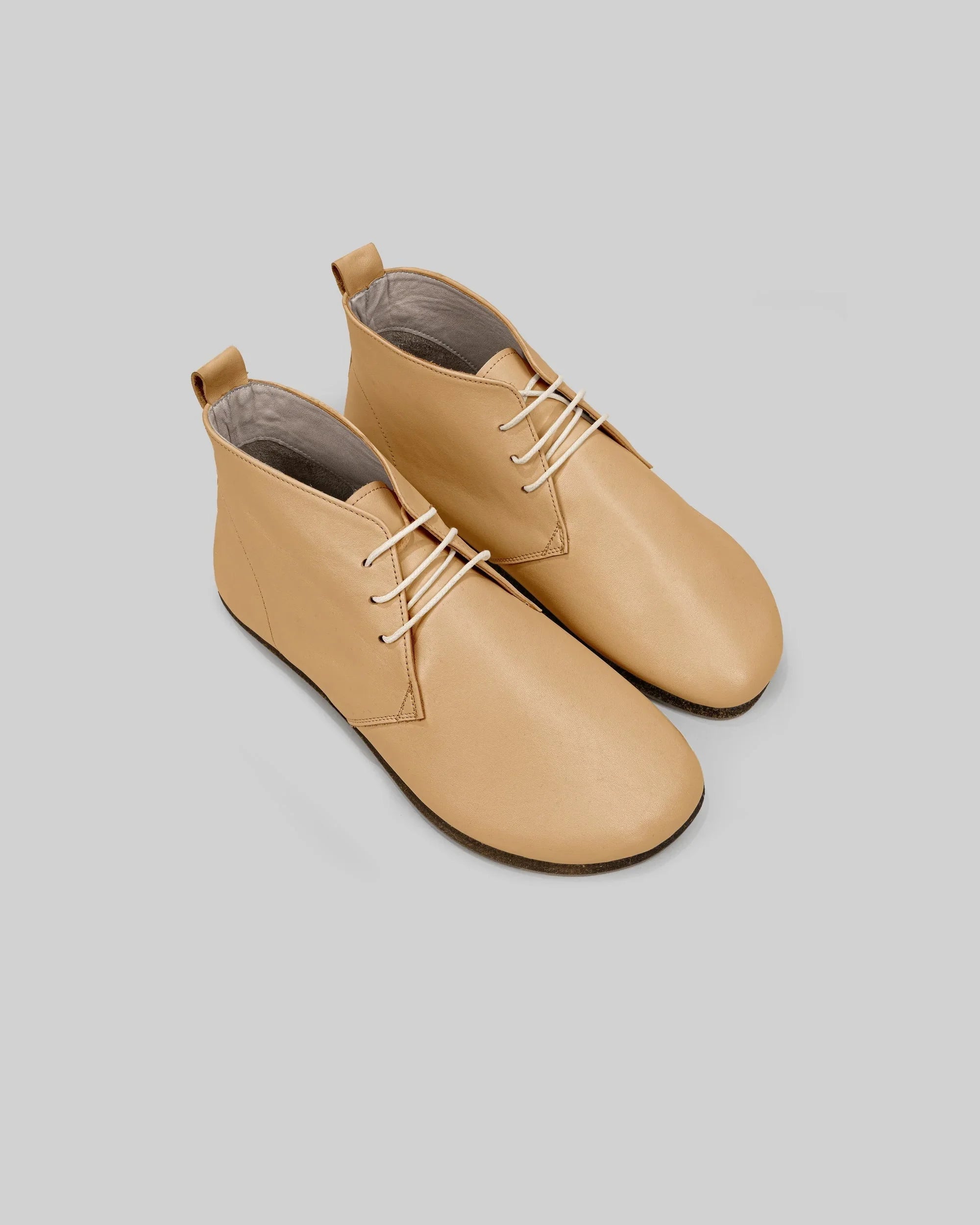Men's Melon Yellow Ankle Boots - Handcrafted Calf Leather Wide Toe Box | Bespoky