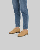 Back view Melon Yellow Pointed Toe Oxford - Calf Leather Handcrafted | Bespoky