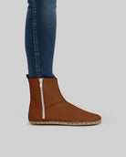 Side view Dark Brown Chelsea Boots - Calf Leather Zero Drop | Bespoky