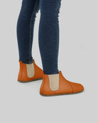 Side view Orange Chelsea Boots - Calf Leather Zero Drop | Bespoky