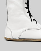 Top view White Barefoot Boot - Handcrafted Calf Leather | Bespoky