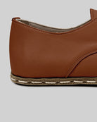 Detail Dark Brown Oxford Shoes - Handcrafted Calf Leather Turkey | Bespoky
