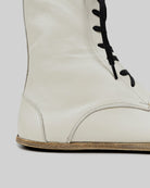 Side view Lucas Beige Barefoot Boot - Calf Leather Zero Drop | Bespoky