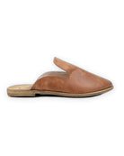 Back view Brown Pointed Toe Mules - Calf Leather Handcrafted | Bespoky