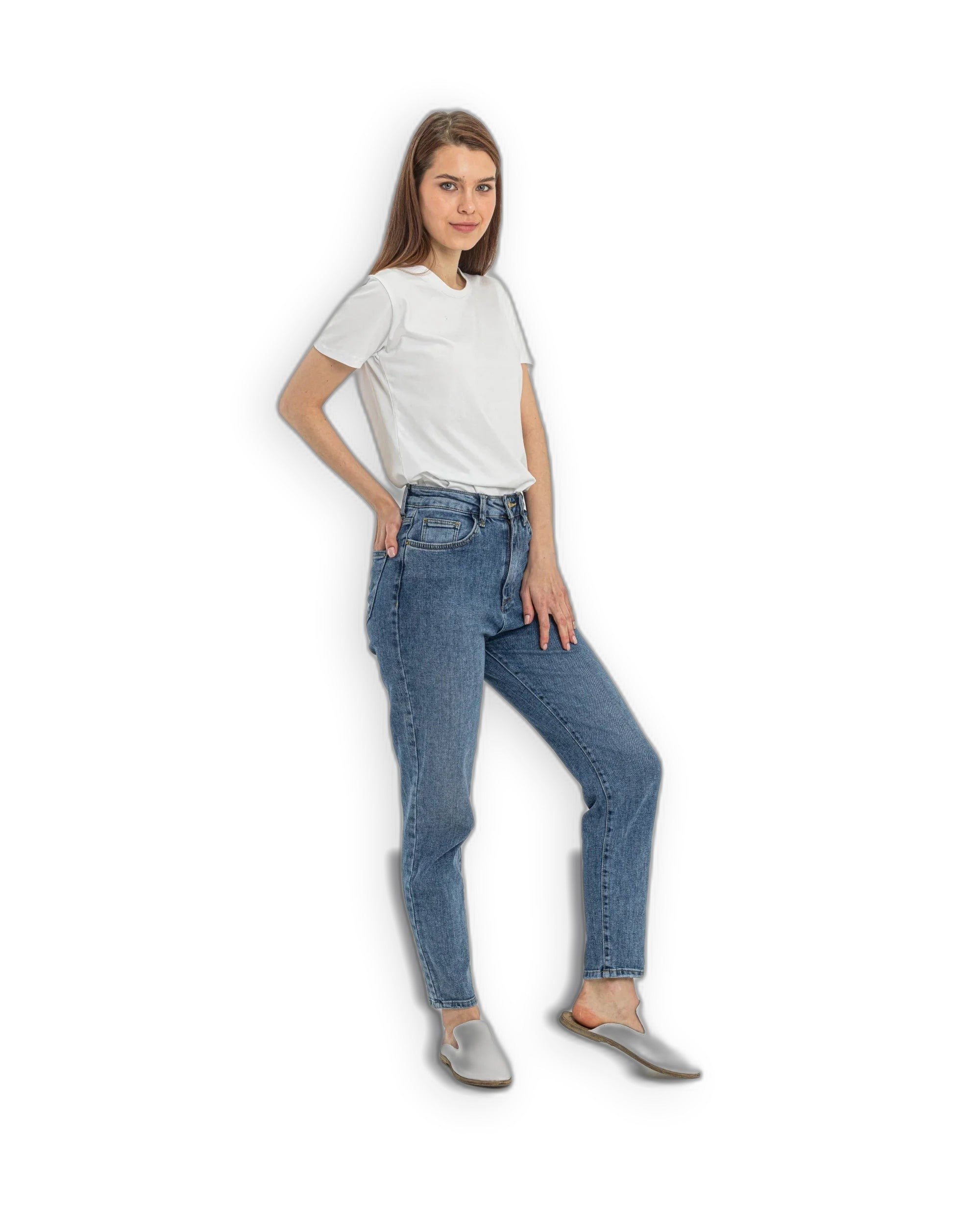 Detail White Pointed Toe Mules - Handcrafted Calf Leather Turkey | Bespoky