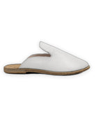 Back view White Pointed Toe Mules - Calf Leather Handcrafted | Bespoky