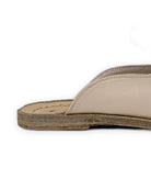 Detail Beige Pointed Toe Mules - Handcrafted Calf Leather Turkey | Bespoky