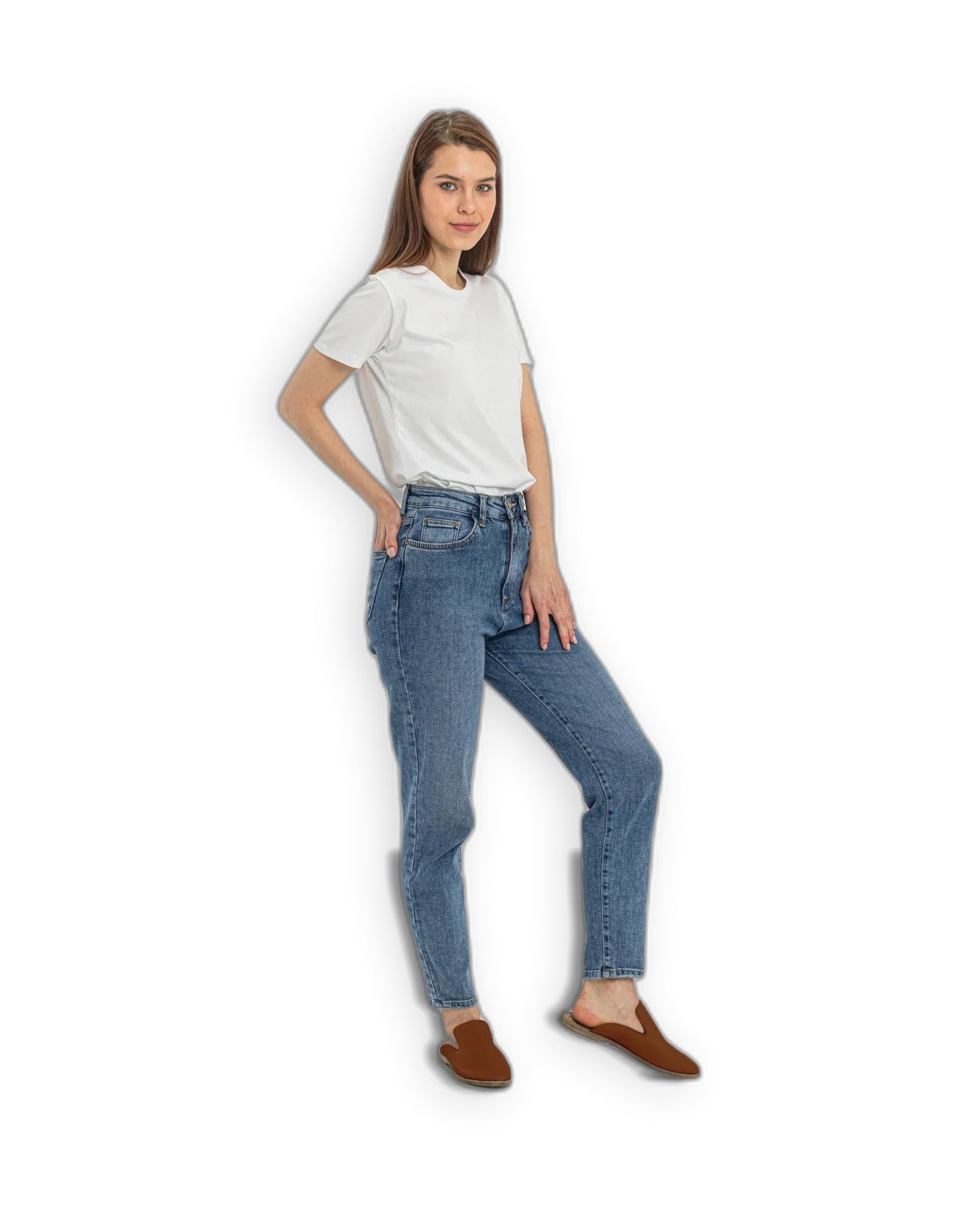 Side view Dark Brown Pointed Toe Mules - Calf Leather Zero Drop | Bespoky