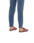Top view Fuchsia Pointed Toe Mules - Handcrafted Calf Leather | Bespoky
