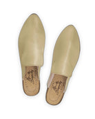 Side view Yellow Pointed Toe Mules - Calf Leather Zero Drop | Bespoky