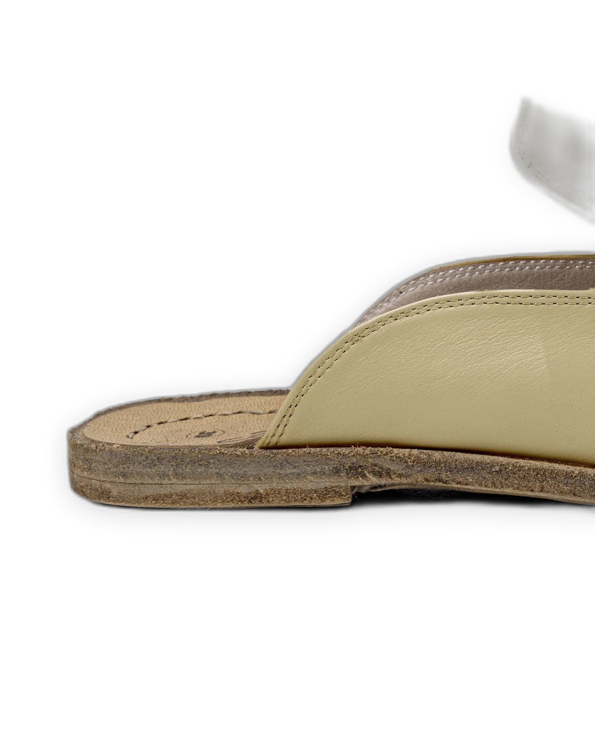Top view Yellow Pointed Toe Mules - Handcrafted Calf Leather | Bespoky