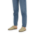 Back view Yellow Pointed Toe Mules - Calf Leather Handcrafted | Bespoky