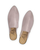 Side view Pink Pointed Toe Mules - Calf Leather Zero Drop | Bespoky